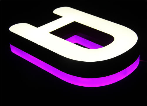 斜边双面迷你发光字